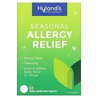 Hyland's Naturals, Seasonal Allergy Relief, 60 быстрорастворимых таблеток Днепр