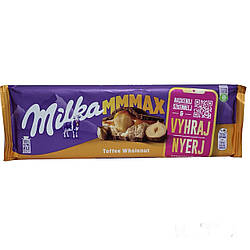 Шоколад Milka Toffee Wholenut з карамеллю та цілим горіхом фундуком 300g