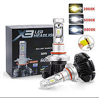 LED HEADLIGHT светодиодные лампы X3 H11 6000 LM 50W