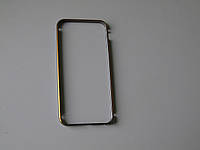 Новий захисний металевий бампер для телефона iPhone 6G срібний з золотим