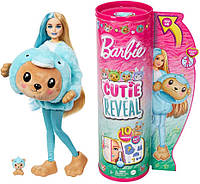 Кукла Barbie Cutie Reveal Барби дельфин Accessories with Animal Plush Costume HRK25