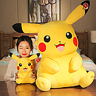 М'яка іграшка Пікачу з плюшу 35 см EL-2117-26 / Дитяча іграшка подушка Покемон / Іграшка плюшева обіймашка, фото 5