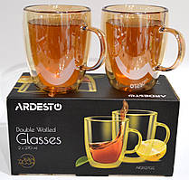 Чашки скляні з подвійними стінками 270 мл 2 шт ARDESTO (AR2627GG)