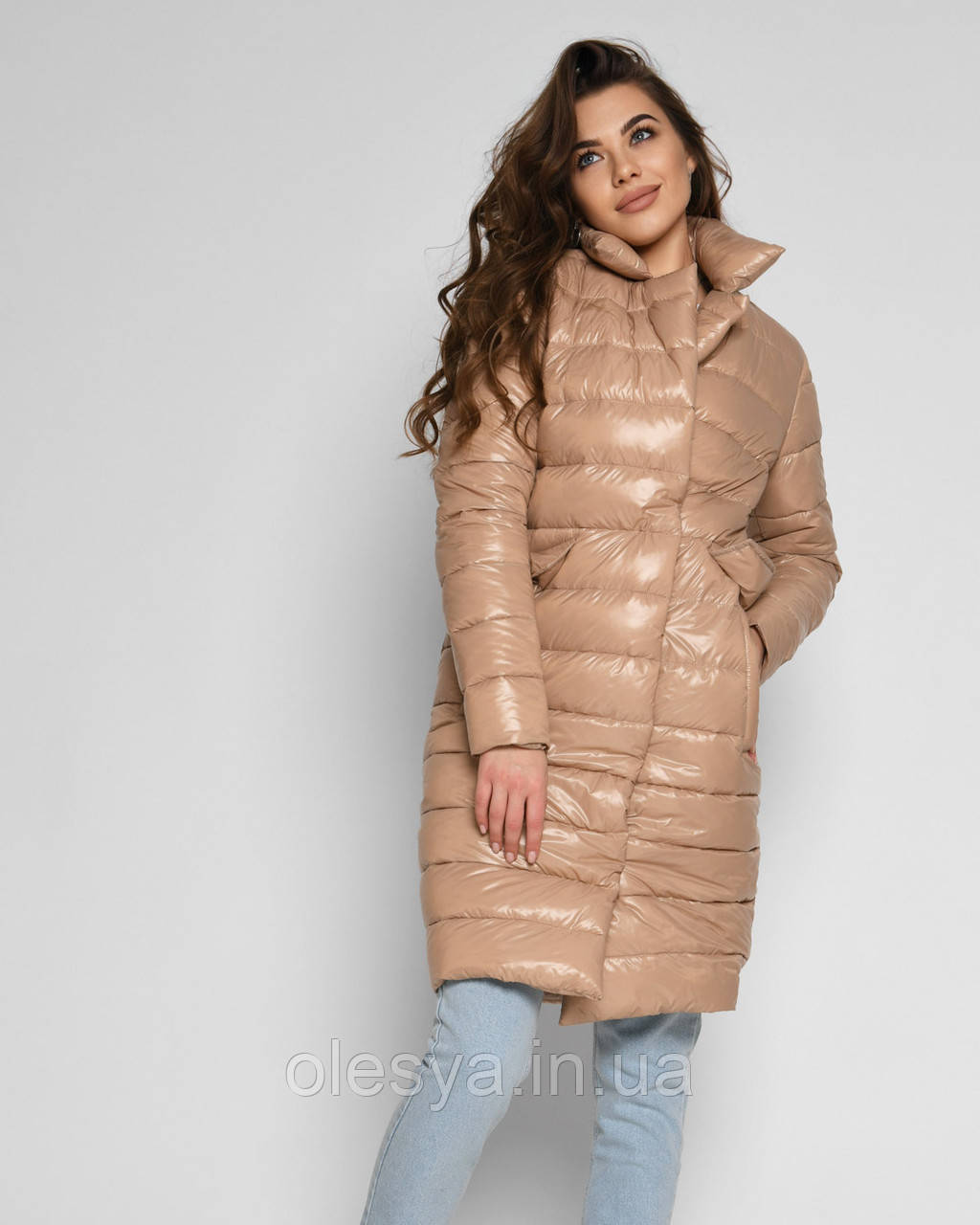 Стьобана куртка жіноча демісезонна X-Woyz 8867 Розміри 42, 44, 46, Беж, фото 1