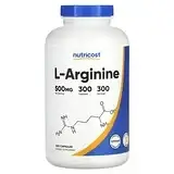 Nutricost, L-Arginine, 500 mg, 300 Capsules в Украине