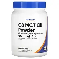 Nutricost, Масло C8 MCT в порошке, без ароматизаторов, 454 г (16,2 унции) в Украине