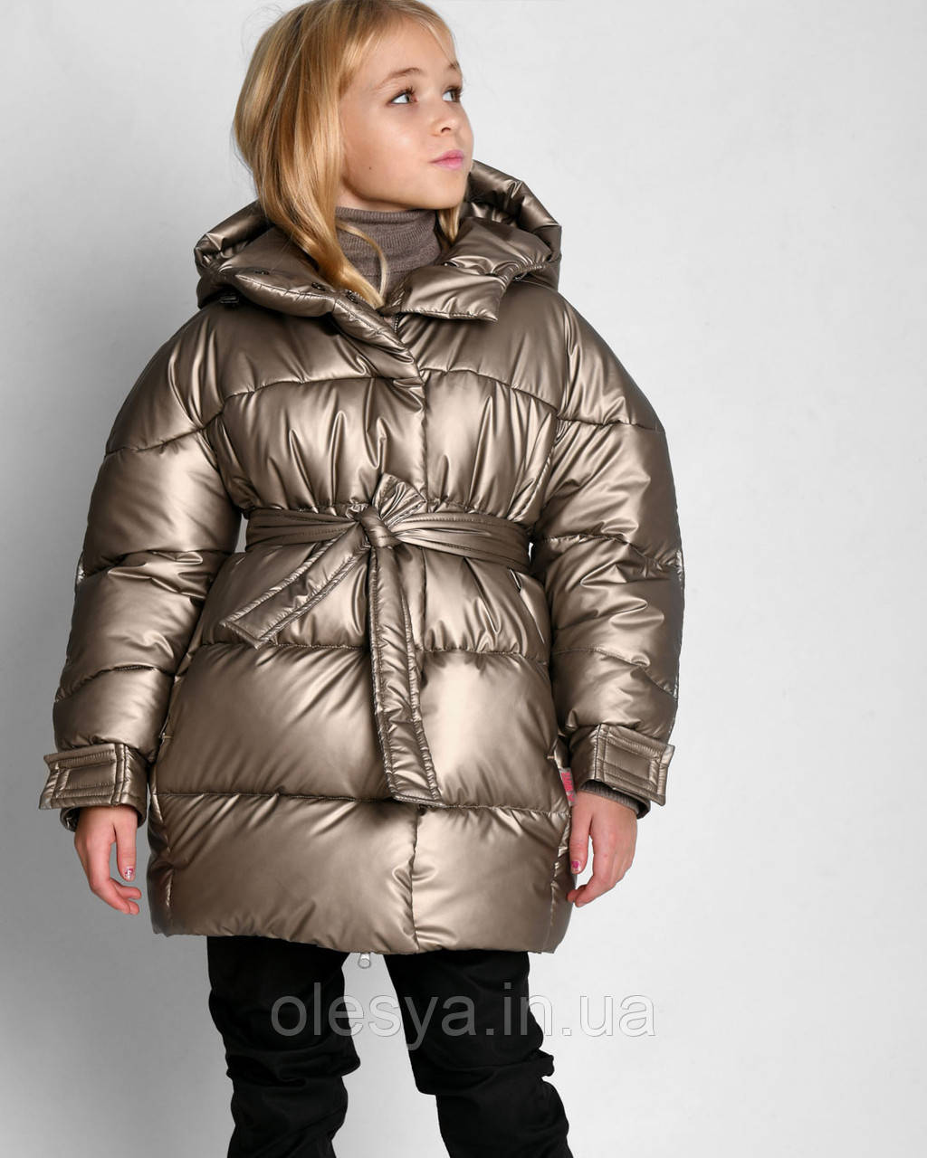 Пуховик, зимова куртка для дівчаток x-woyz 8355 розмір 116-122, фото 1