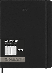 Щотижневик Moleskine 2024 вертикальний PRO великий 19х25 см чорний (8056598856606)