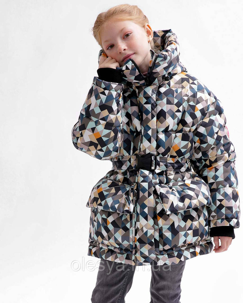 Зимовий пуховик на дівчинку 8359 тм X-Woyz Розміри 122 — 158, фото 1