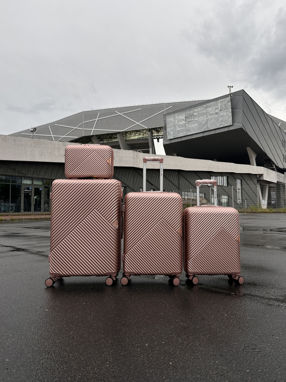 Середня (M) валіза Wings Dove WN01 Рожеве золото