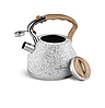 Чайник зі свистком з нержавіючої сталі 3 л Edenberg EB-8843-white, фото 2