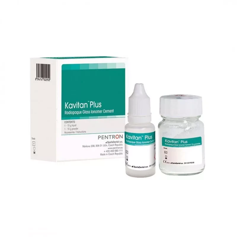 Kavitan Plus (Кавітан Плюс) Spofa 15 г + 15 г А2 - рентгеноконтрастний склоіономерний цемент, фото 1