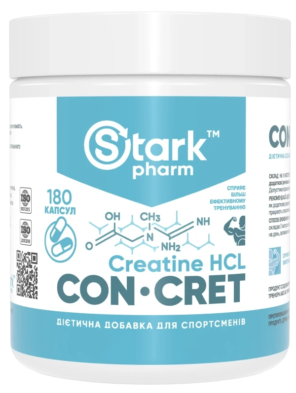 Креатин гідрохлорид Stark Pharm CON-CRET Creatine HCL 750 мг 180 капсул