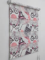 Рулонная штора Принт 8327.07 Париж розовый 45*150 см