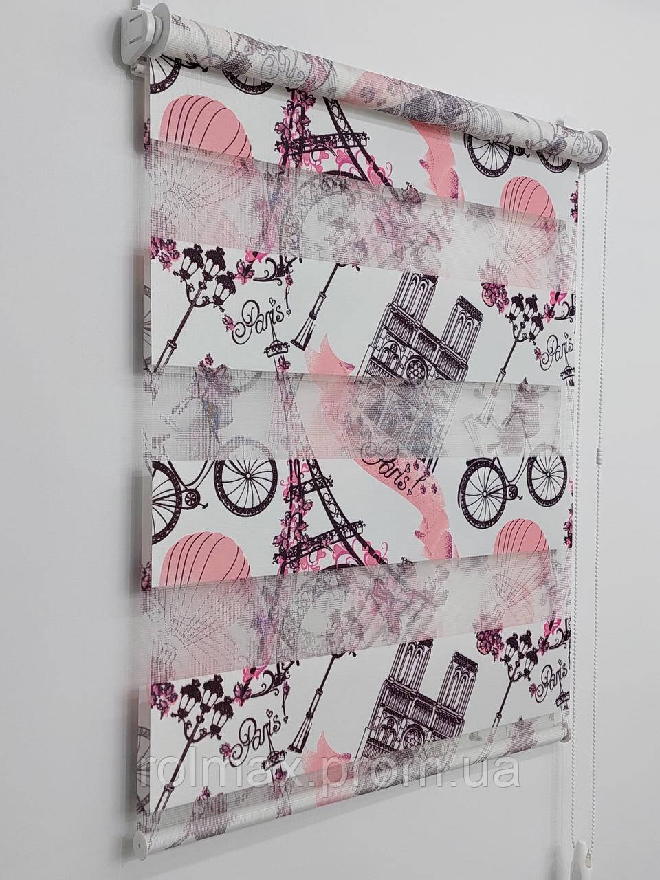 Рулонная штора Принт 8327.07 Париж розовый 92.5*150 см - фото 2 - id-p2039752058