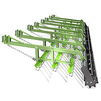 Катки ущільнювальні трубчасті на культиватор John Deere 1010 з трирядною пружинною бороною