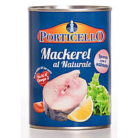 Скумбрия в собственном соку "Porticello Mackerel al Naturale 425/300 г. Макрель натуральная с солью