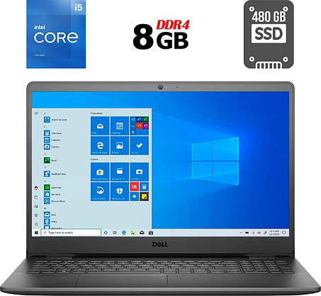 Ноутбук Dell Inspiron 3501/ 15.6" (1366x768)/ Core i5-1135G7/ 8 GB RAM/ 480 GB SSD/ Iris Xe, фото 1