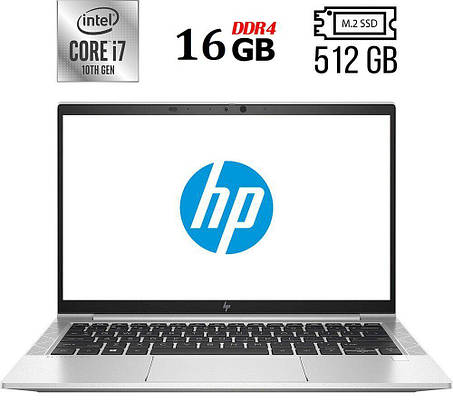 Ультрабук Б-клас HP EliteBook 830 G7/ 13.3" (1920x1080)/ Core i7-10610U/ 16 GB RAM/ 512 GB SSD/ UHD, фото 1