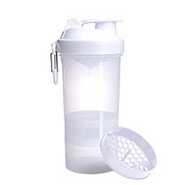 Шейкер спортивний SmartShake Original2GO 600ml Pure White, фото 3