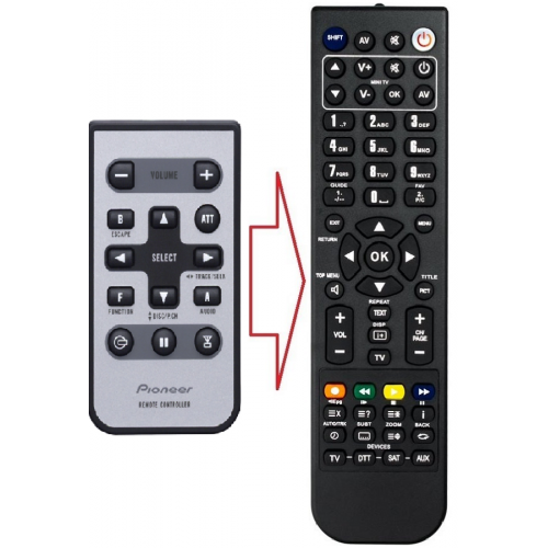 Пульт для PIONEER CXC 5719 (AUTO CD) (аналог), фото 1