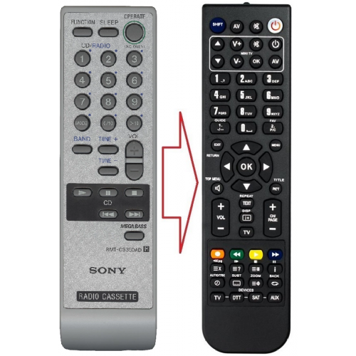 Пульт для SONY RMT-CS350AD (аналог), фото 1