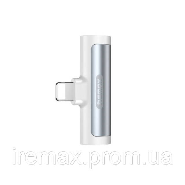 Перехідник Remax RL-LA03i Smooth 2-in-1 Lightning to 3.5mm Jack Lightning білий