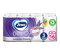 Туалетний папір Zewa Deluxe Lavender Dreams тришаровий (лаванда) 16 шт.