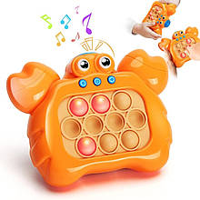 Електронний Pop It Pro Антистрес Дитяча Інтерактивна Розвивальна Іграшка 4 Режими + Підсвітка Портативний