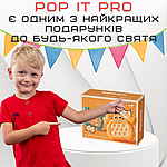 Електронний Pop It Pro Антистрес Дитяча Інтерактивна Розвивальна Іграшка 4 Режими + Підсвітка Портативний, фото 8