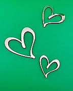 Серця для прикраси торта, набір золотих сердець для торта, золоті серця