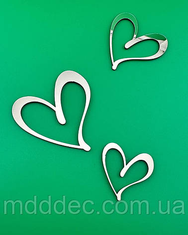 Серця для прикраси торта, набір золотих сердець для торта, золоті серця, фото 1