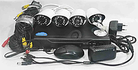 Комплект видео наблюдения AND на 4 камеры DVR KIT 1080p 4ch регистратор камера для дома, дачи, гаража
