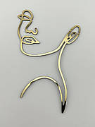 Топпер дзеркальний пластик контур обличчя дівчини, дзеркальний дзеркальний топер для торта силует дівчини