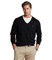 Свитер Polo Ralph Lauren Cotton V-Neck Polo Black Доставка від 14 днів - Оригинал