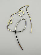 Топпер дзеркальний пластик контур обличчя дівчини, дзеркальний дзеркальний топер для торта силует дівчини