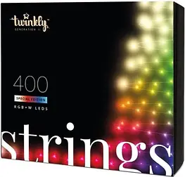 Світлодіодна Smart LED гірлянда Twinkly Strings RGBW 400 LED, BT+WiFi, Gen II, IP44