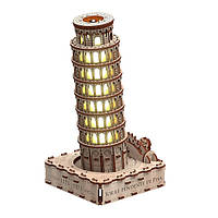 Mr.Playwood Дерев'яний 3D пазл Пізанська вежа Еко — лайт (дерев'яний конструктор), 10209