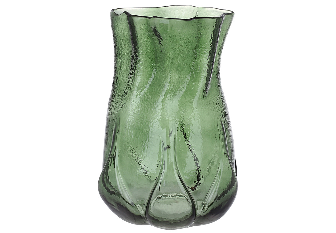 Ваза Бутон Троянди скло 23.5см, колір - темно-зелений ТОВАР ВІД ВИРОБНИКА