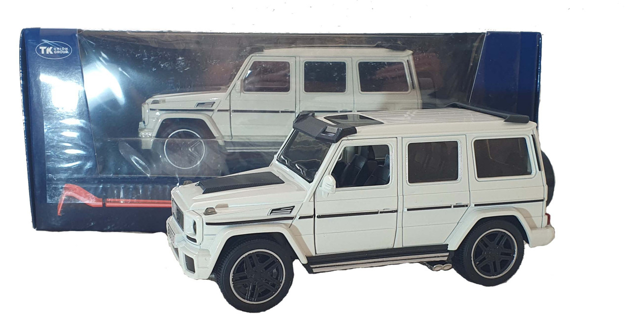 Машинка металева дитяча Mercedes Brabus G 63 мерседес, білий, Автоексперт, 1:24, світло, інерція, відчиняються двері 18*8.5*8см, фото 1