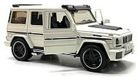 Машинка металева дитяча Mercedes Brabus G 63 мерседес, білий, Автоексперт, 1:24, світло, інерція, відчиняються двері 18*8.5*8см, фото 6