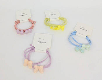 Дитячі Гумки для волосся Бантік 2шт/набір WW02504 G-Rich