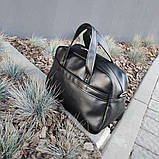 Сумка чоловіча - жіноча / сумка для фітнесу / Дорожня сумка. Модель №1658. HE-574 Колір чорний, фото 6