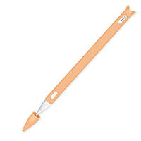 Силиконовый защитный чехол для Стилуса Apple Pencil 2 с милыми кошачьими ушками и защитой от прокрутки Orange