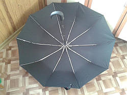 Парасолька чорний 10 спиць ручка Гачок
