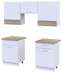 Кухня "Лея" 1,8 метра, Білий/Дуб Сонома