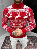 Новогодний свитер вязаный deer red/white ВТ4662