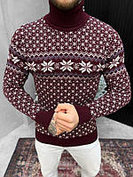Новогодний свитер вязаный bordo ВТ4657