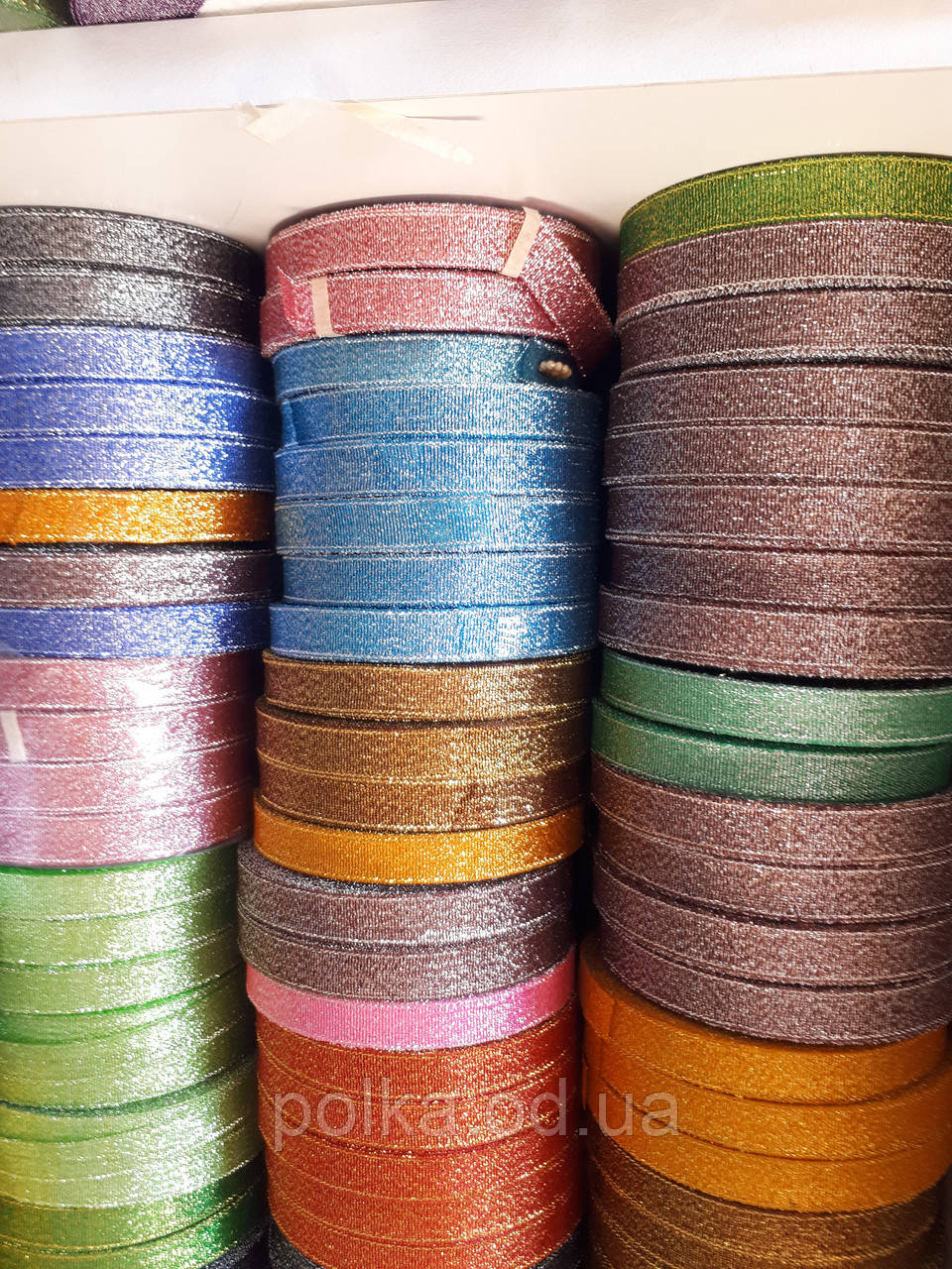 Стрічка з люрексом 1.2 см "парча" (1мотець=25ярд), фото 1