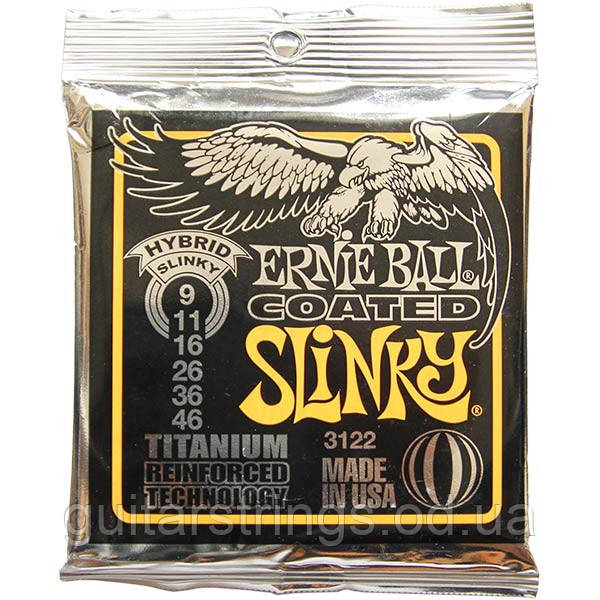 Струни Ernie Ball 3122 Titanium Hybrid Slinky 9-46